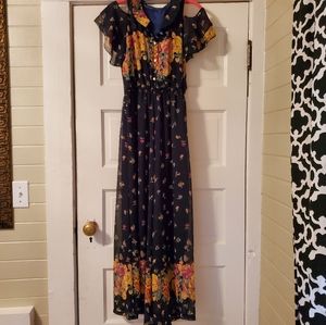 Floral pee a boo should peasant palazzo pantromper